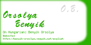 orsolya benyik business card